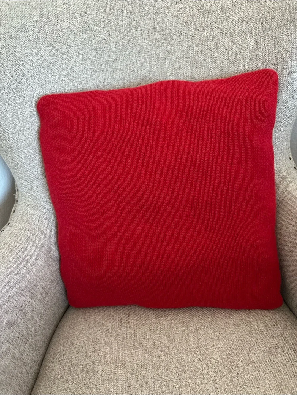 Festive Red Cat Holiday Throw Pillow vintage Christmas decor